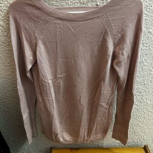 Lululemon Athletica Dusty Rose-Lilac Sweater with Unique Back Detailing